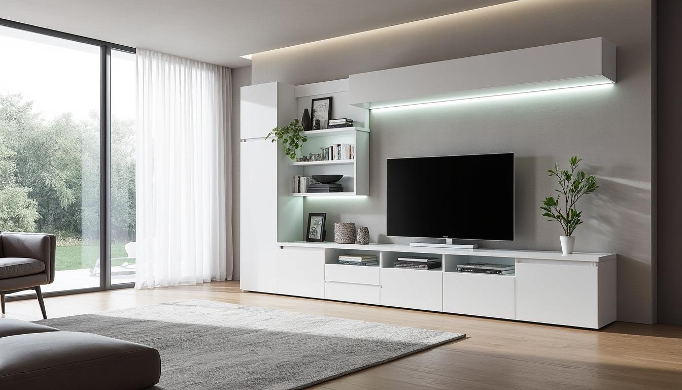 découvrez des idées déco inspirantes autour du meuble tv à led blanc laqué horizon. transformez votre intérieur avec des astuces et des styles variés pour sublimer votre espace de vie tout en intégrant élégamment ce meuble moderne et fonctionnel.