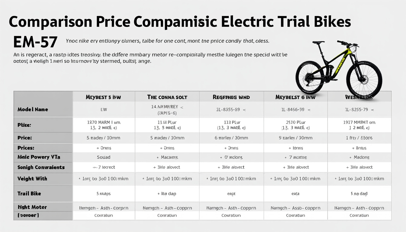 découvrez la moto trial électrique em 57 : un concentré de polyvalence adapté à tous les terrains. infos sur les prix, performances et avantages pour une expérience tout-terrain unique.