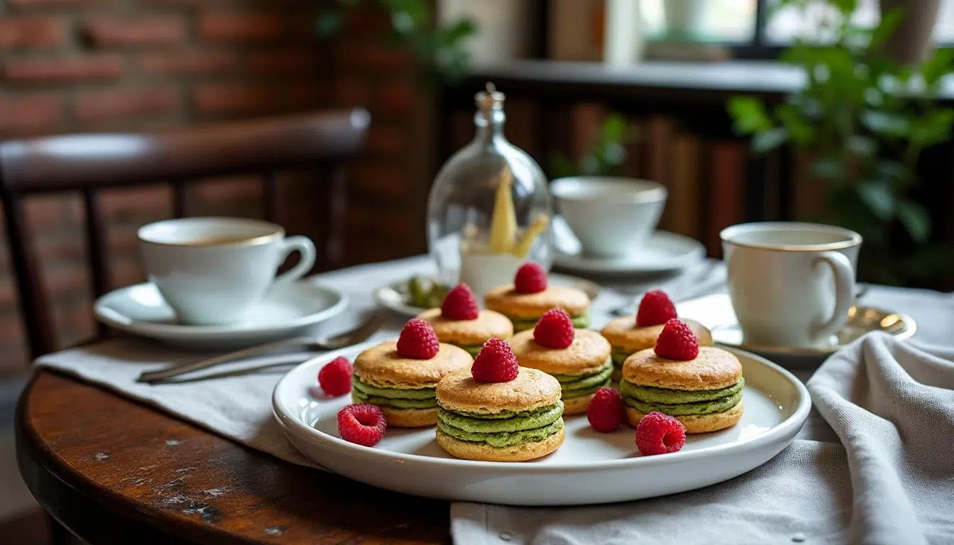 offrez à vos amis un goûter raffiné avec notre recette de financier au thé matcha et framboise : une douceur originale, moelleuse et colorée, idéale pour impressionner lors de vos pauses gourmandes.