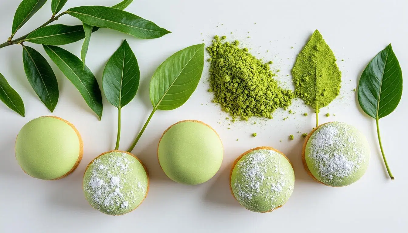 invitez l’élégance à votre table avec ce financier au thé matcha et framboise, une pâtisserie raffinée et facile à réaliser pour impressionner vos amis lors d’un goûter chic.