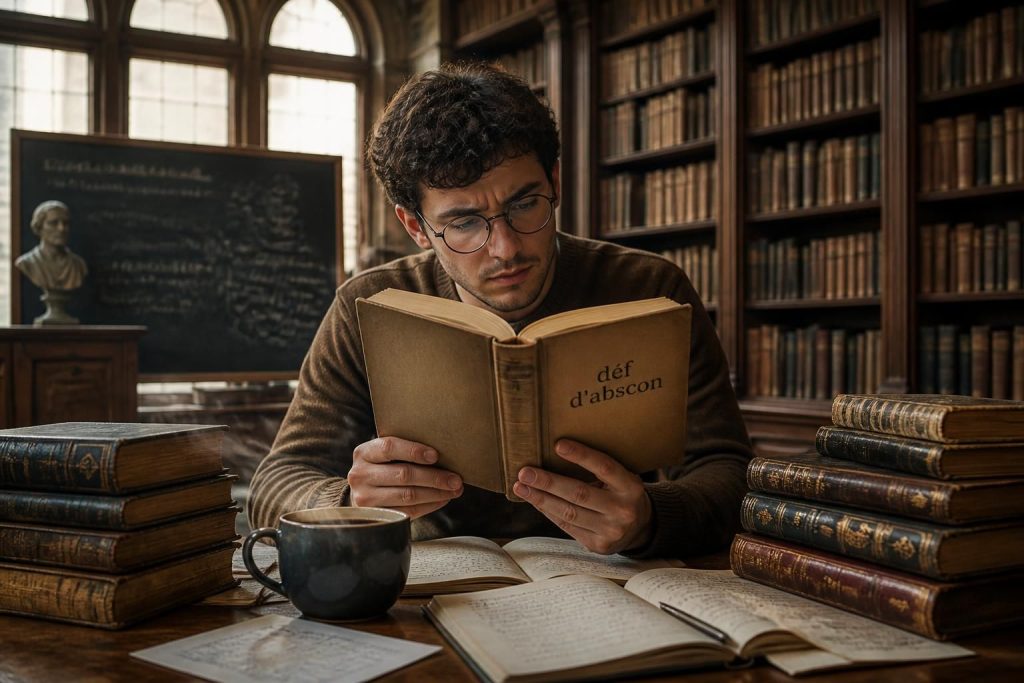 découvrez la définition d'abscon, un terme essentiel pour les étudiants en philosophie, et approfondissez votre compréhension des concepts philosophiques clés.