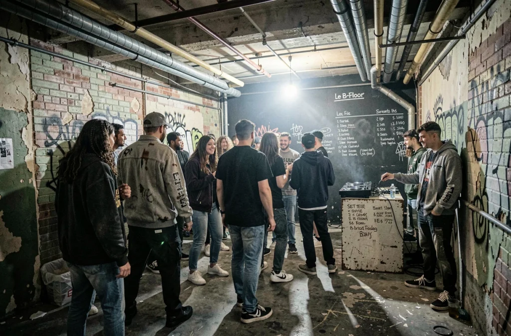 Club underground lillois Le B-Floor avec son ambiance brute en sous-sol et sa foule alternative